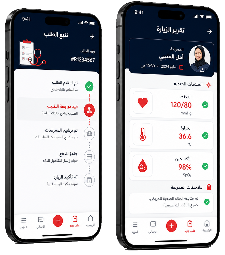 واجهات تطبيق الرعاية المنزلية